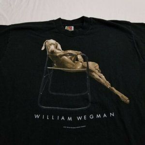 Vintage 90s William Wegman Dog T Shirt Art Lolita Weimaraner